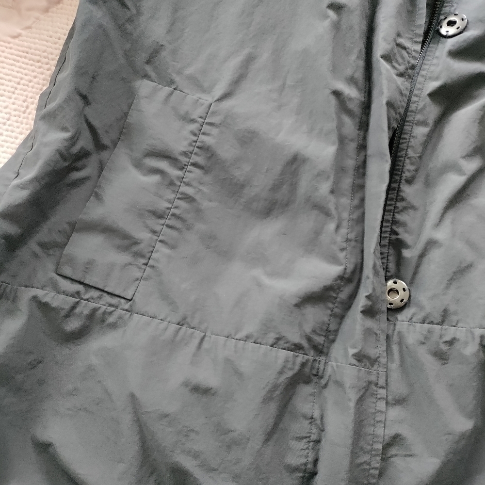 EILEEN Fisher Women's Gray Hooded Windbreaker Size XS - Picture 6 of 8